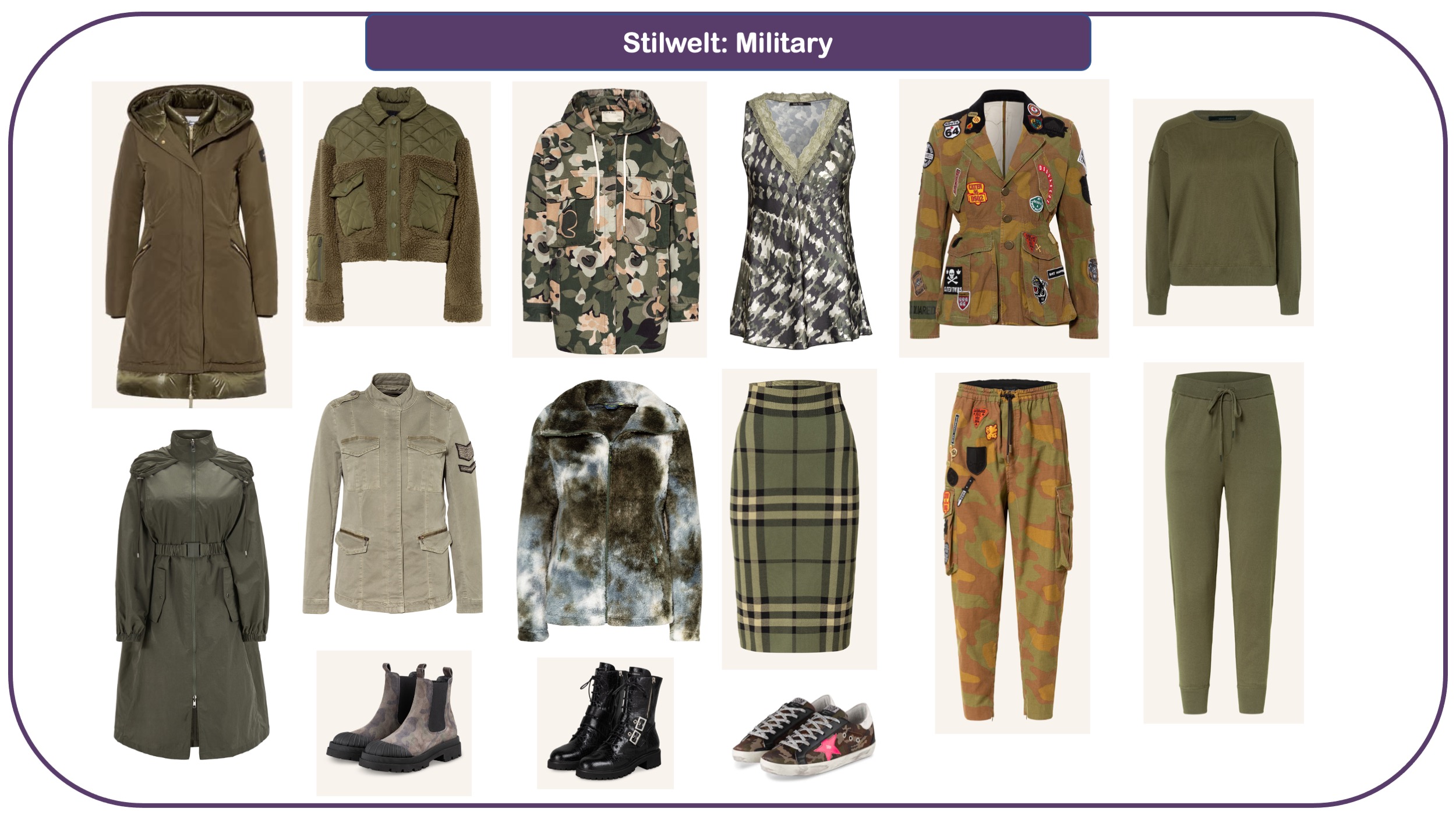 Modetrends für Herbst und Winter 2021/22 - Military Chic