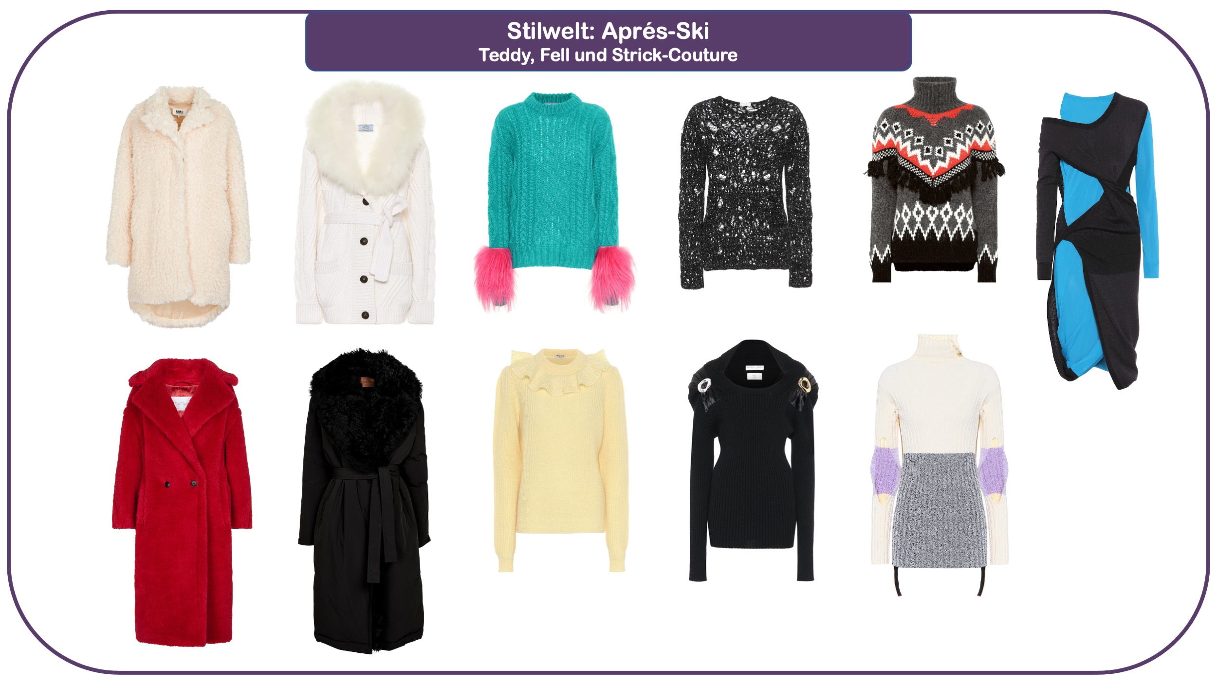 Modetrends für Herbst und Winter 2021/22 - Teddyfell und Stricksachen