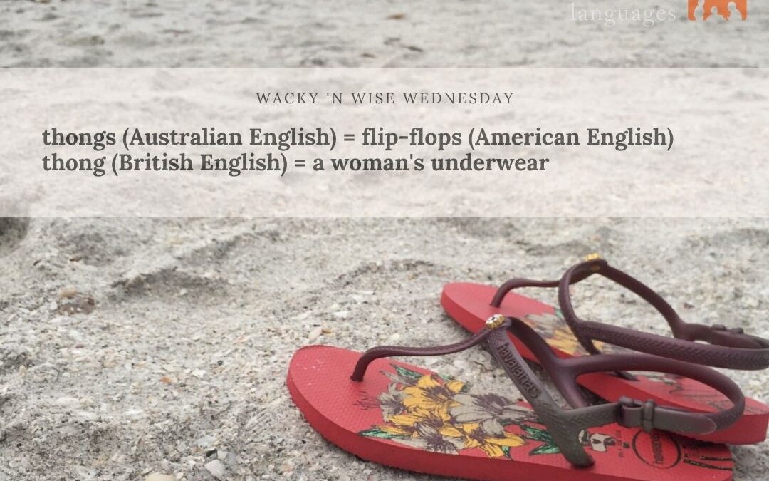 Careful with the word thong!