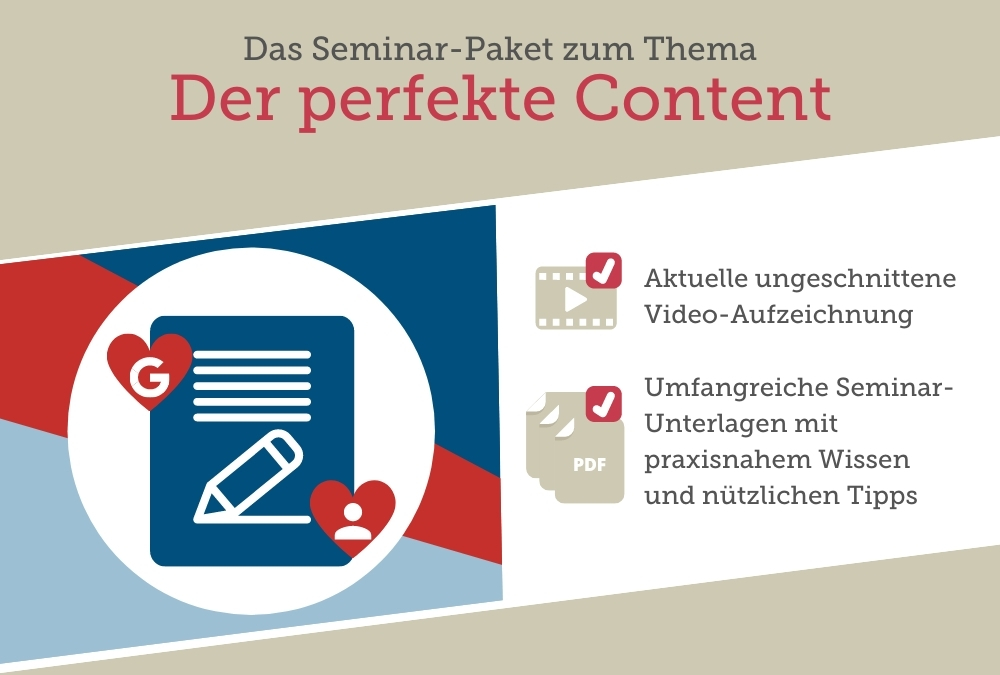 Seminar-Paket: Der perfekte Content