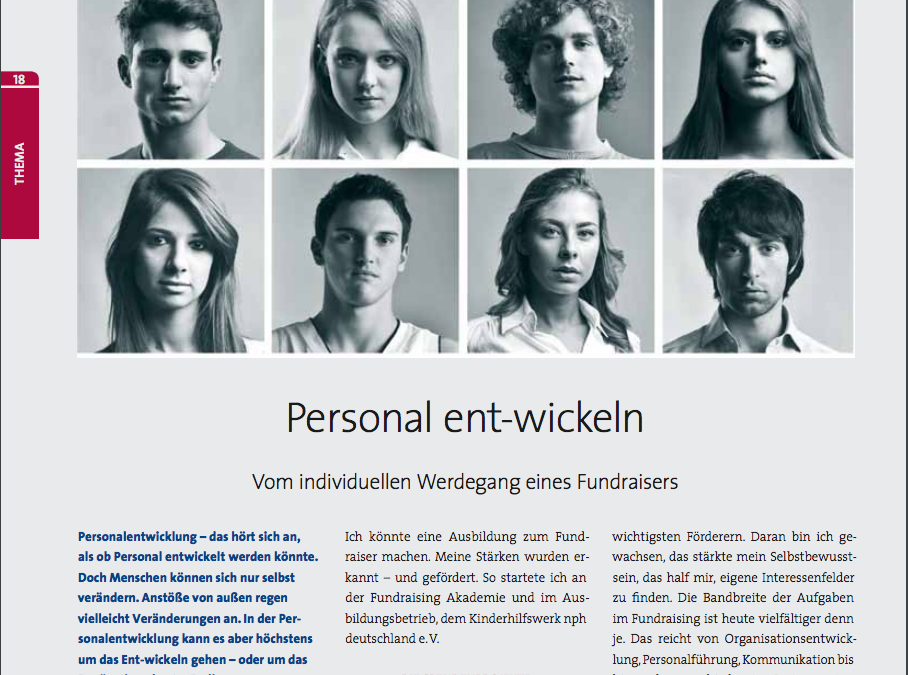 Personal ent-wickeln. Vom individuellen Werdegang eines Fundraisers.