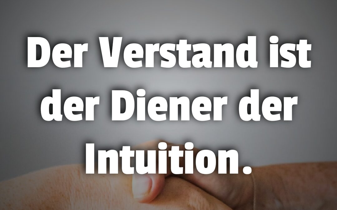 Warum der Verstand der Diener ist, und wer Chef ist