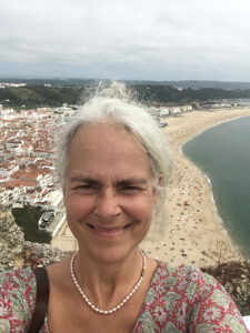 Blick auf den Strand von Nazare