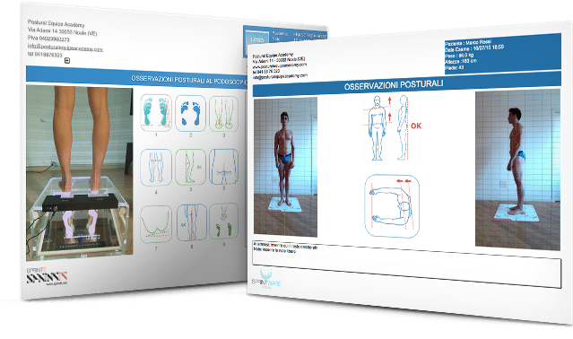 Esempi di esame posturale a 4 foto con SprintWARE Medical Esempi di esame posturale a 4 foto con SprintWARE Medical