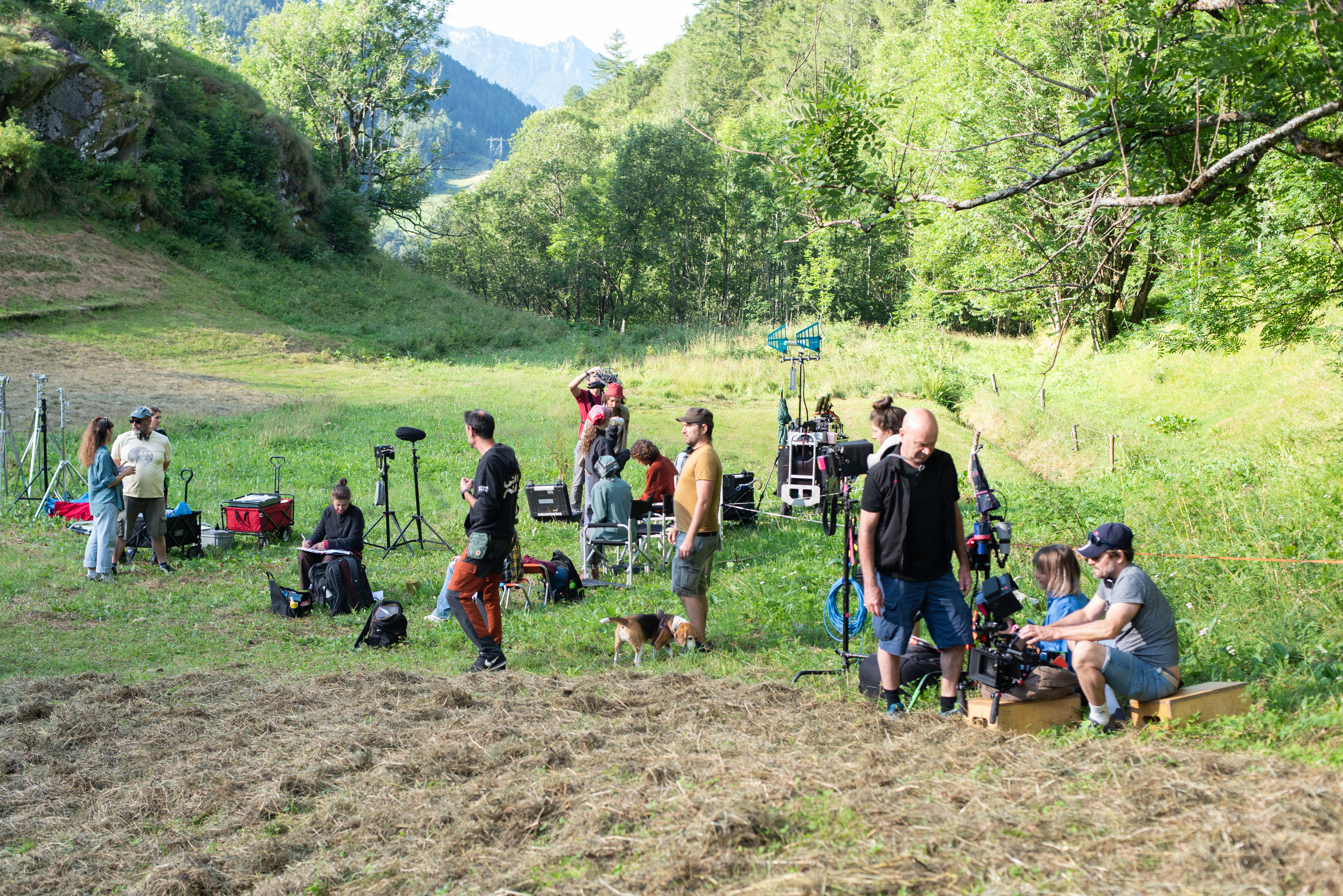 Auf dem Set von «Becaària». © Cinédokké - Sabrina Montiglia