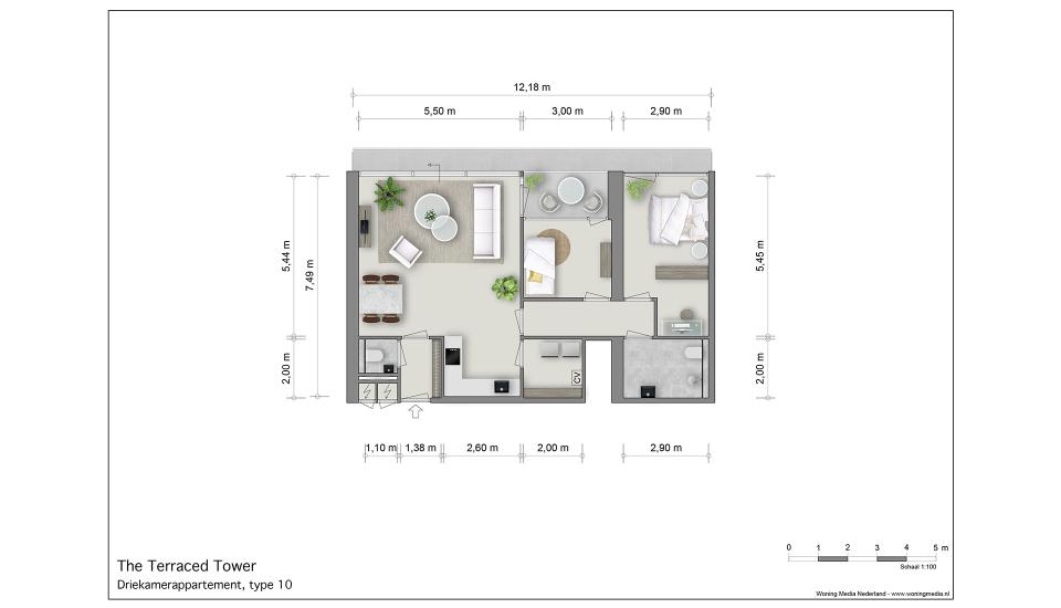 Three room apartment