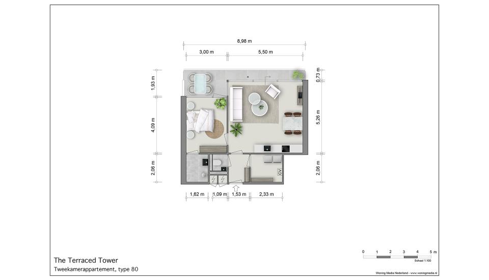 Two room apartment