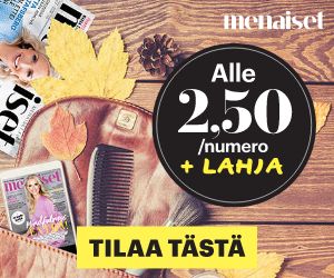 Me Naiset 2,50 € / numero ja lahjaksi mineraalimeikkejä