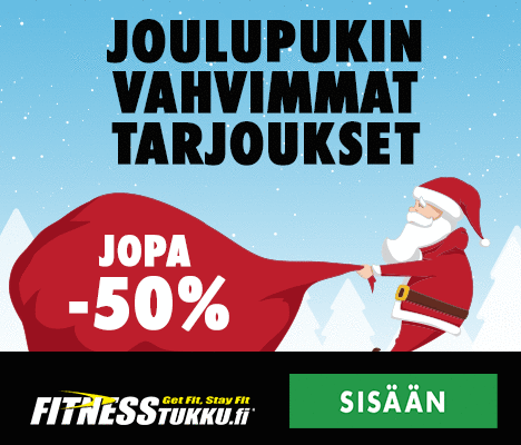 Fitnesstukku ALE jopa -50% – Vielä kerkiää Jouluksi!