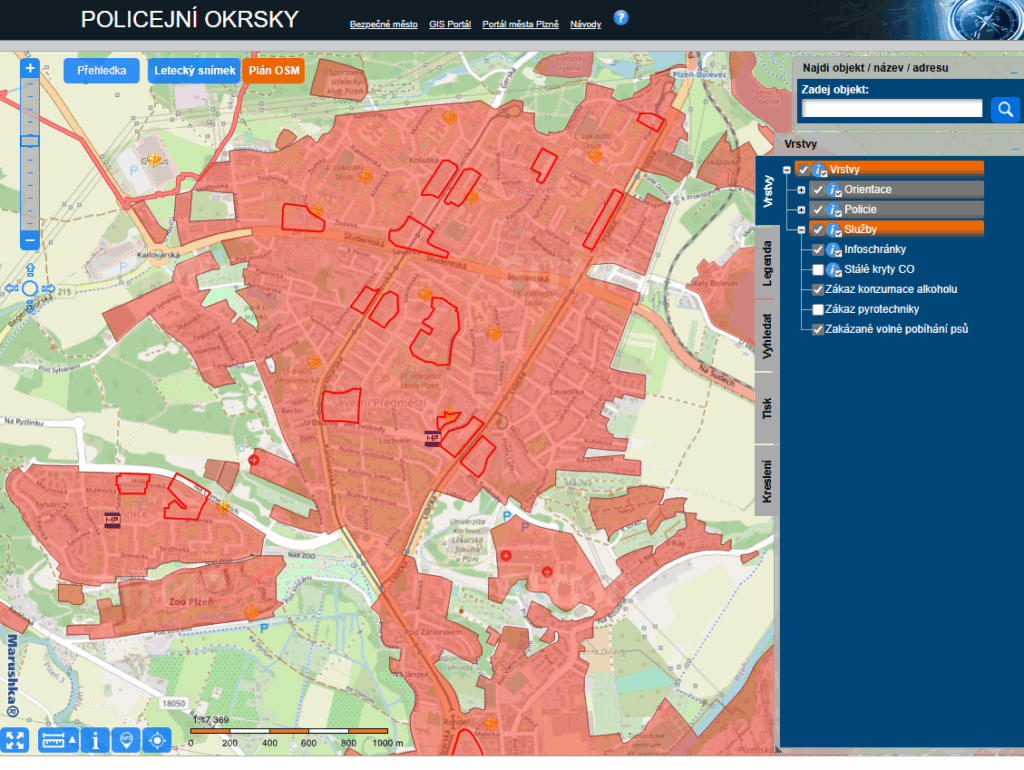 Zóny se zákazy volného pobíhání psů a konzumace alkoholu