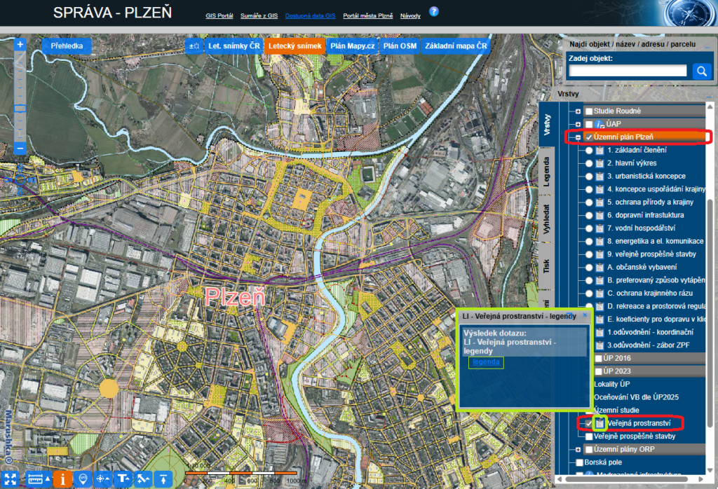 Veřejná prostranství jako WMTS