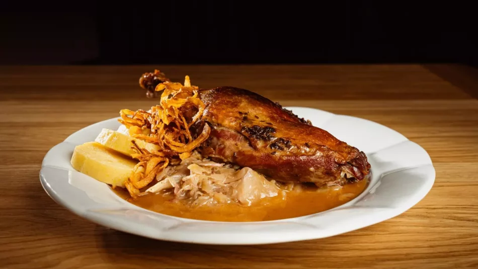 St. Martin's Day Celebrations in Pilsen Goose leg dumplings cabbage