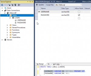 login database