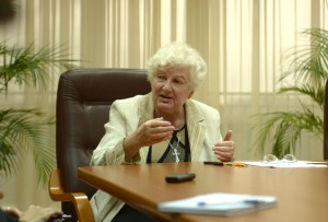 проф. Марта Богачевська-Хом'як на лекції, присвяченій ролі жінок в розвитку УГКЦ в США