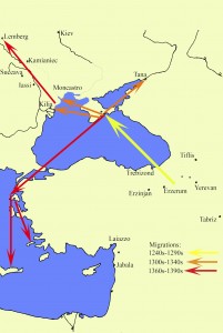Три етапи розселення вірмен на північ від Чорного моря