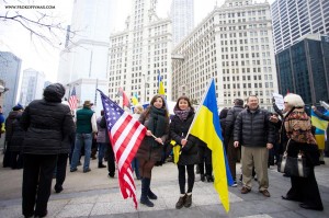 Юлія Бухтоярова та Христина Бондарєва намітингу в Чикаго