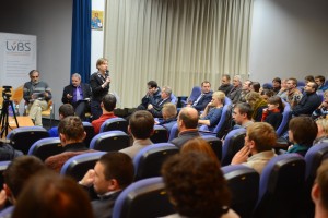 Керівник Львівської бізнес-школи Софія Опацька на відкритті дискусії «Україна-2014: що нас чекає?»