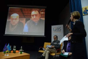 Олег Рибачу та Євген Глібовийцький доєдналися до дискусії з Києва за допомогою skype