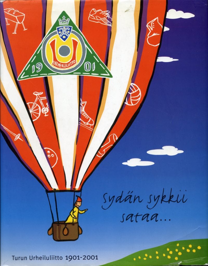 vuk2001_Sydän-sykkii-sataa Vuoden urheilukirja 2001 Sydän sykkii sataa : Turun Urheiluliitto 1901-2001, Urheilumuseo