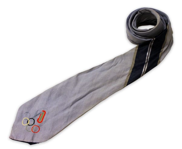 helsinki-1940_Olympic necktie 4 Helsinki Olympic Games 1940 Olympic necktie The Sports Museum of Finland