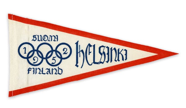 helsinki-1952_pennant 5 Helsinki Olympic Games 1952 Olympic pennant The Sports Museum of Finland