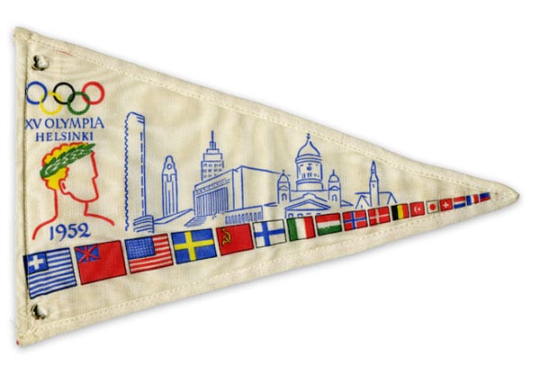 helsinki-1952_pennant 7 Helsinki Olympic Games 1952 Olympic pennant The Sports Museum of Finland