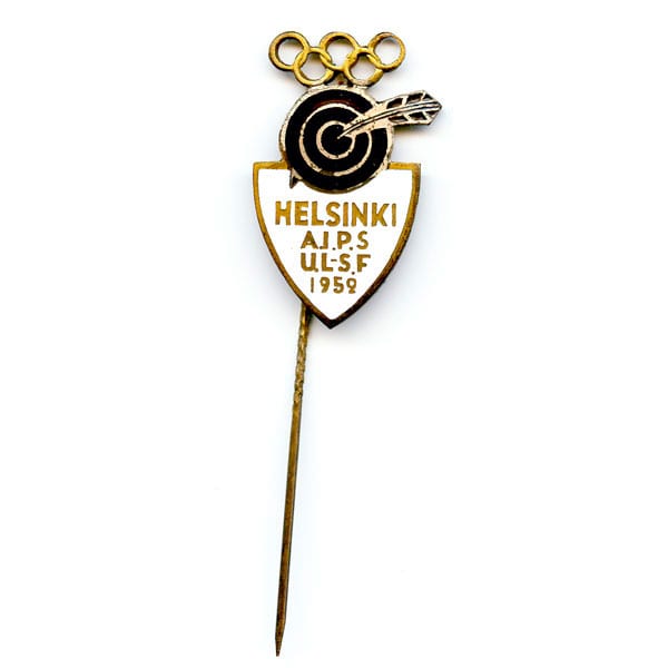 helsinki-1952_ Olympic pin 5 Helsinki Olympic Games 1952 Olympic pin The Sports Museum of Finland