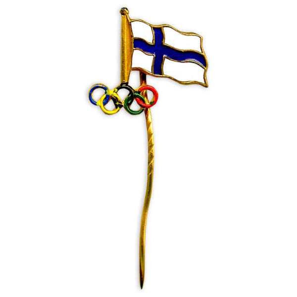 helsinki-1952_olympic pin 6 Helsinki Olympic Games 1952 Olympic pin The Sports Museum of Finland