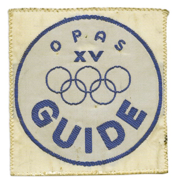 helsinki-1952_textile badge 4 Helsinki Olympic Games 1952 Textile badge The Sports Museum of Finland