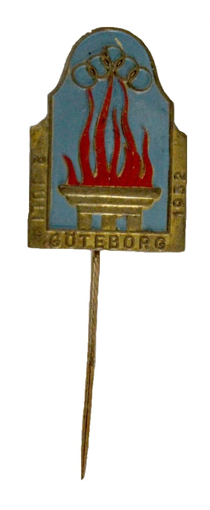 helsinki-1952_torch relay pin Helsinki Olympic Games 1952 Torch relay pin The Sports Museum of Finland