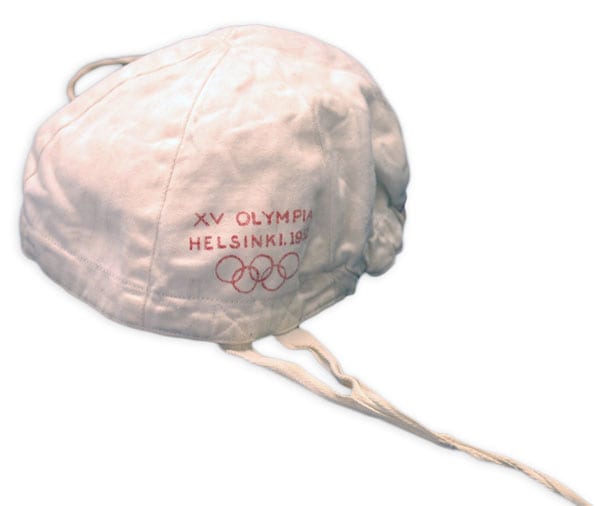 helsinki-1952_Water polo cap Helsinki Olympic Games 1952 Water polo cap The Sports Museum of Finland