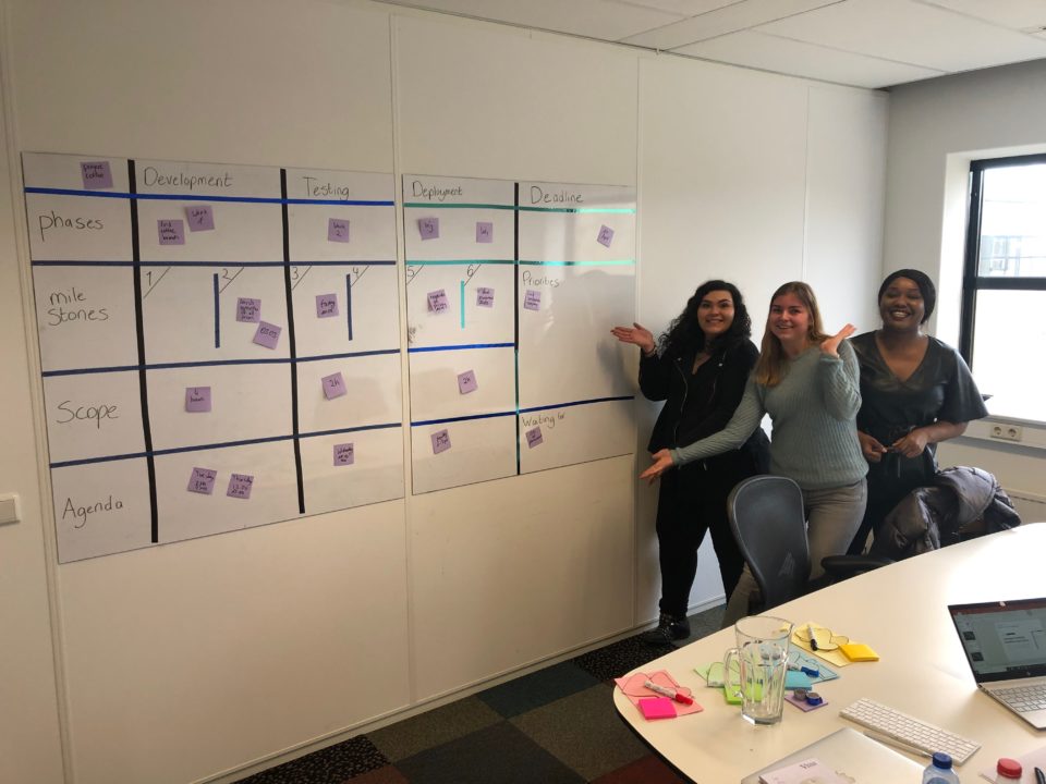 Lotte en haar KANBAN teamgenoten