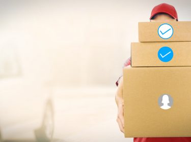 Paketdienst-Symbolbild mit Facebook Messenger-Symbolen