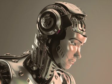 Ein Roboter, der als Chatbot dienen könnte.