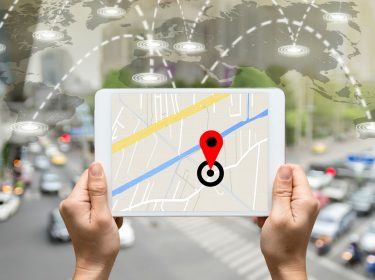 Tablet mit Google Maps