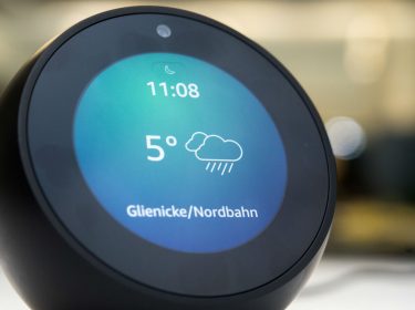 Startbildschirm des Amazon Echo Spot