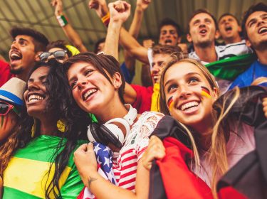 Fußball-Fans im Stadion