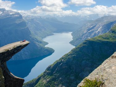 Trolltunga in der Nähe der Stadt Bergen