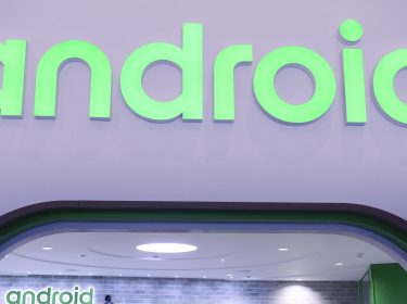 Grüner Android-Schriftzug.