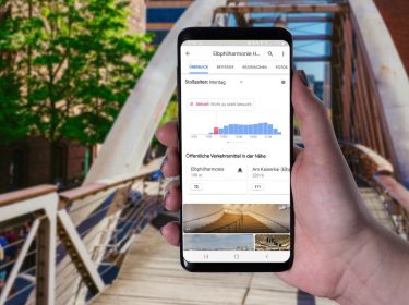 In Google Maps am Handy Stoßzeiten für eine Sehenswürdigkeit einsehen.