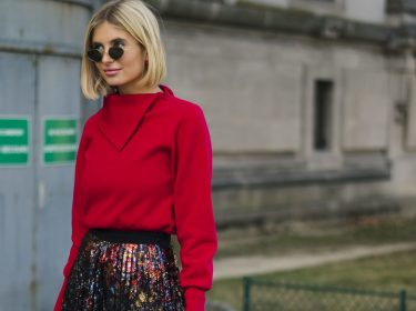 Fashion-Bloggerin Xenia Adonts bei der Pariser Fashion Week.