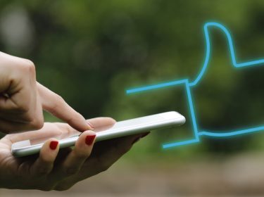 Smartphone und Like Icon