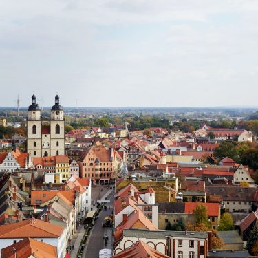 Stadt Wittenberg – Gigabit-Start in Sachsen-Anhalt Panorama-Bild der Stadt Wittenberg