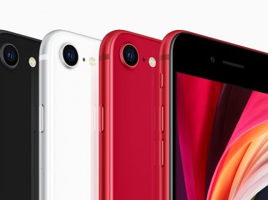 iPhone SE schwarz weiss rot