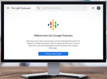 Google Podcasts Daten aus Play Music übertragen
