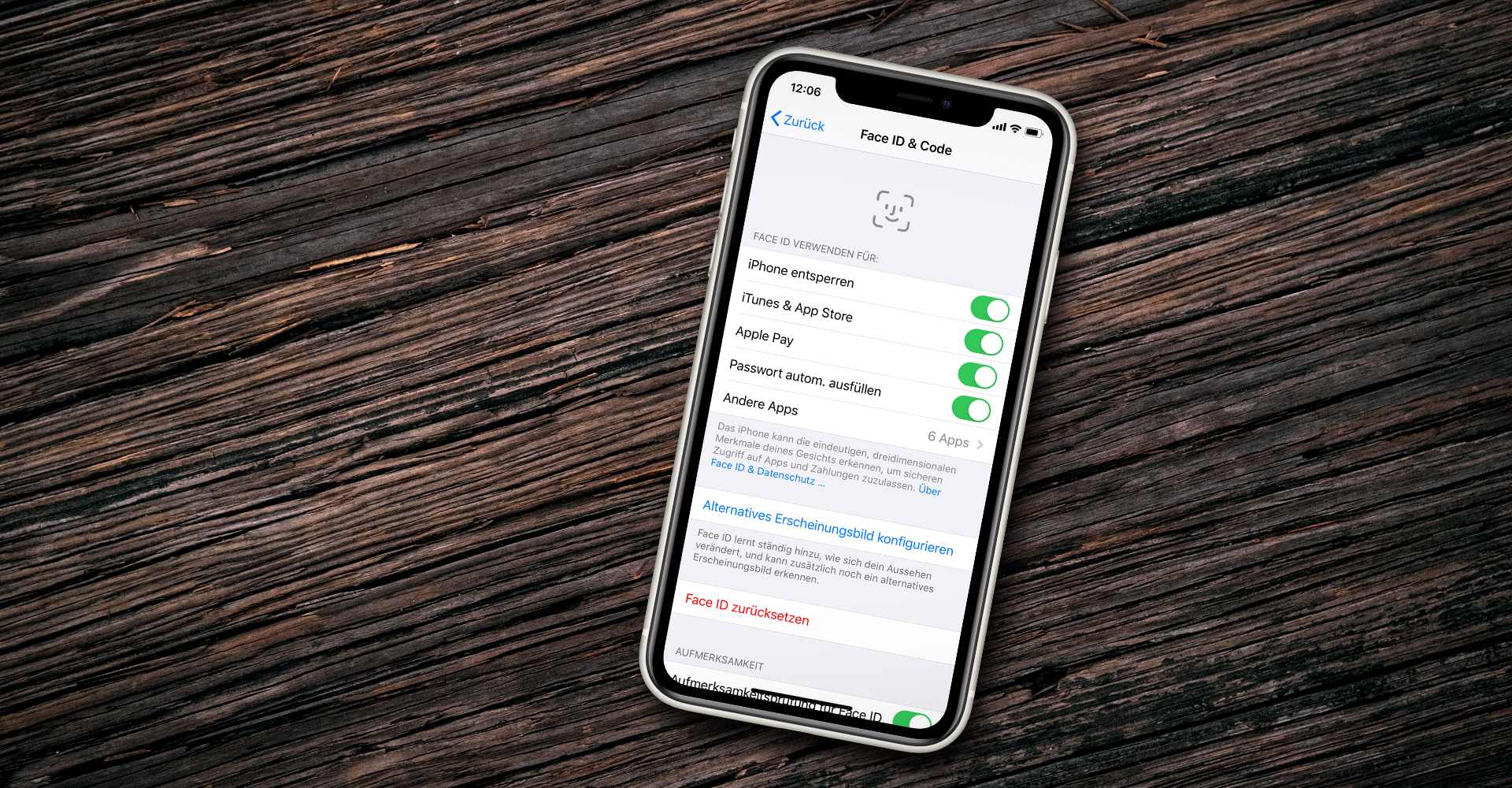 iPhone 11 Face ID Einstellungen