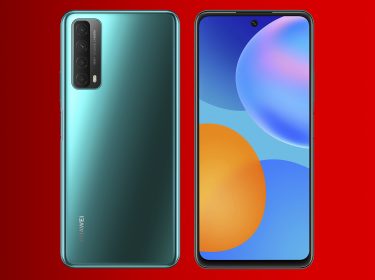 Das Huawei P smart 2021 in Grün frontal und rückseitig.