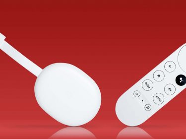 Der Google Chromecast mit Fernbedienung.