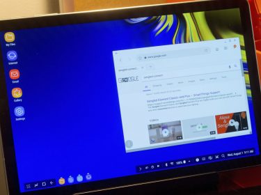 Samsung DeX an einem externen Monitor.