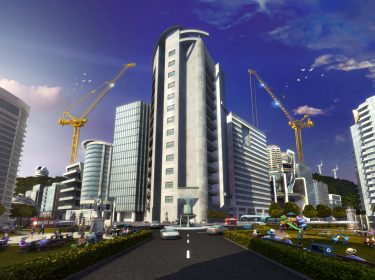 Eine Stadt in dem Spiel Cities: VR